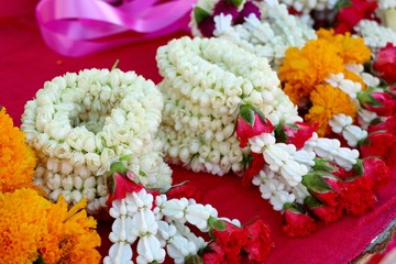 Jasmine garland in market