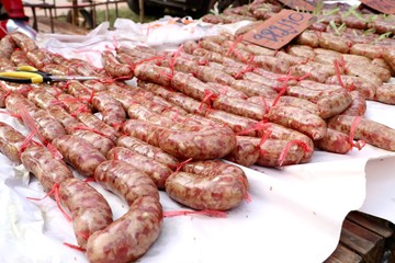 sausages at street food
