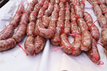 sausages at street food