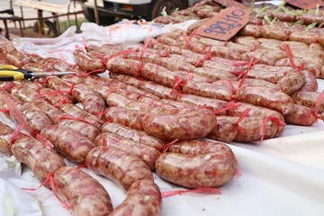 sausages at street food