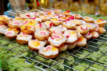 Quail eggs at street food