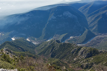 Fototapeta premium Landscape of Nestos River Gorge near town of Xanthi, East Macedonia and Thrace, Greece