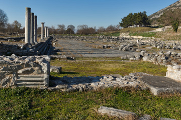 Fototapeta na wymiar Ruins of the ancient city of Philippi, Eastern Macedonia and Thrace, Greece
