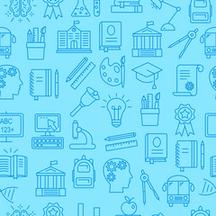 Education seamless pattern