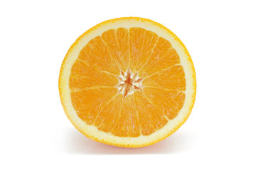 オレンジ スライス 夏 白背景