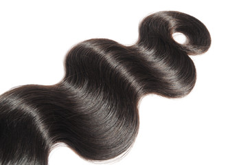 Body wavy black human hair weaves extensions bundles