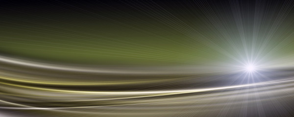 Futuristic eco wave panorama background design with lights