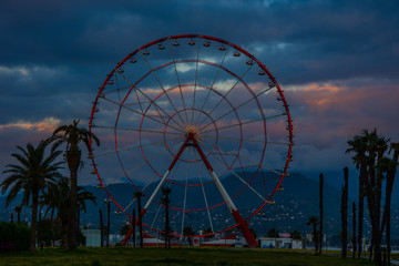 Fototapeta premium The Ferris wheel in the Batumi