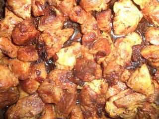 pieces of fried meat