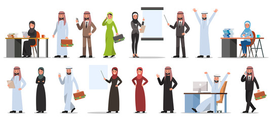 set of businessman character poses no 7