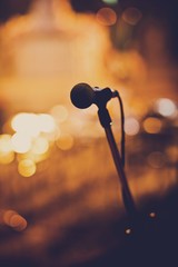 microphone on stage, Speaker 