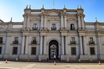 Fototapeta premium Palacio de La Moneda, or La Moneda, the seat of the President of the Republic of Chile in Santiago