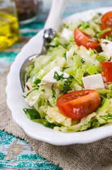 Salad with raw vegetables