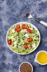 Salad with raw vegetables