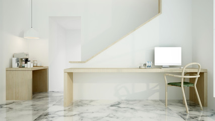 The interior relax space 3d rendering minimal 	