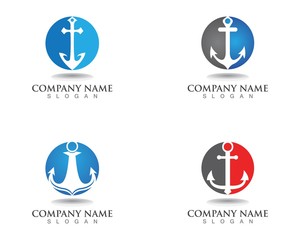 Fototapeta na wymiar Anchor logo and symbol template icons