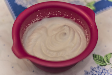 Egg whites stuck to snow.