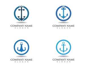 Fototapeta na wymiar Anchor logo and symbol template icons