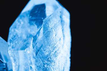 Crystal stone macro mineral surface