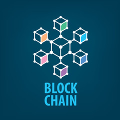 Vector logo blockchain