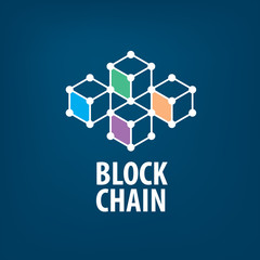 Vector logo blockchain