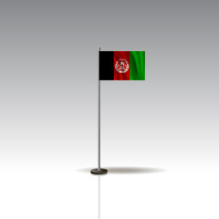 Flag Illustration of the country of AFGANISTAN. National AFGANISTAN flag isolated on gray background. AFGANISTAN Flag Flat Web Mobile Icon. Vector. EPS10