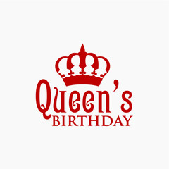 Queen's Birthday Vector Template Design Illustration