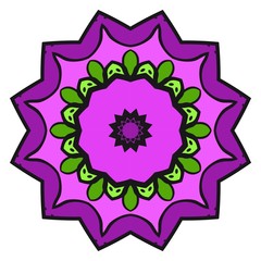 floral ornament. Vector illustration. For the interior design, printing, web and textile