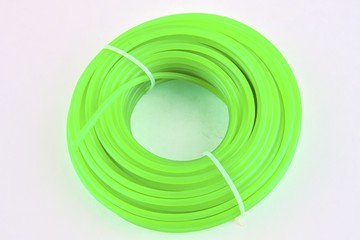 A trimmer line for grass cutter on white background