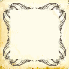 Vector baroque of vintage elements for design. 