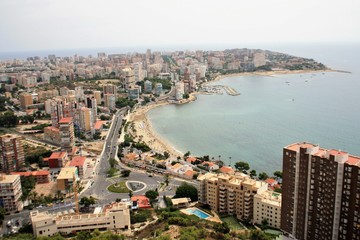 Obraz premium Albufereta Cabo Huertas y Playa Almadraba Playa San Juan Alicante España