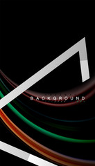 Liquid fluid colors holographic design with metallic style line shape