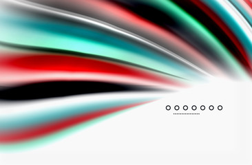 Rainbow color waves, vector blurred abstract background