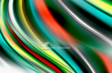 Rainbow color waves, vector blurred abstract background