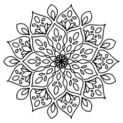 Mandalas for coloring  book. Decorative round ornaments. Unusual flower shape. Oriental vector, Anti-stress therapy patterns. Weave design elements. Yoga logos Vector.