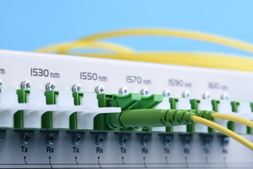 Optical fibre technology equipment in data center