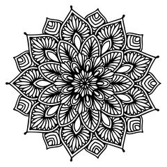 Mandalas for coloring  book. Decorative round ornaments. Unusual flower shape. Oriental vector, Anti-stress therapy patterns. Weave design elements. Yoga logos Vector.