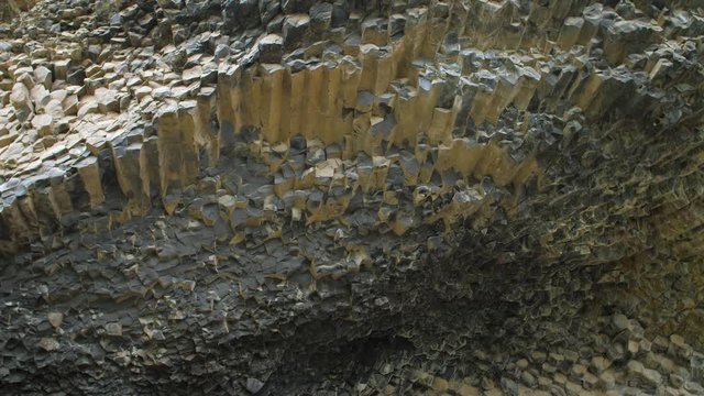 Geological Formation of Octogonal Basalt Columns in rock, Garni Gorge Mountain, Armenia 3
