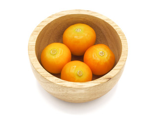 Fresh cape goosebery, physalis, on white background