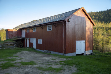 Fototapeta na wymiar Old barn in Velfjord Northern Norway