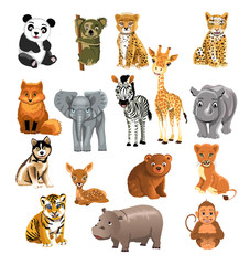vector collection of wild animals