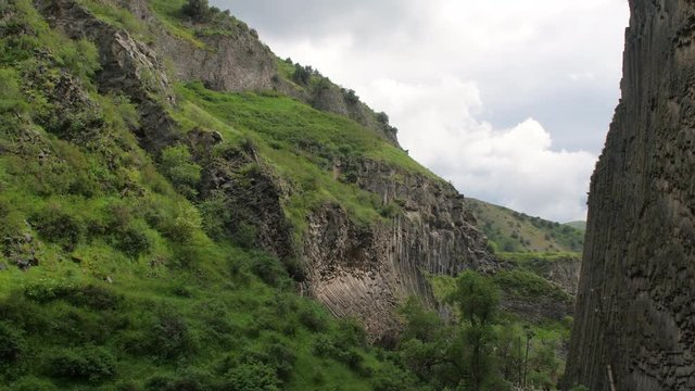 Geological Formation of Octogonal Basalt Columns in rock, Garni Gorge Mountain, Armenia 8