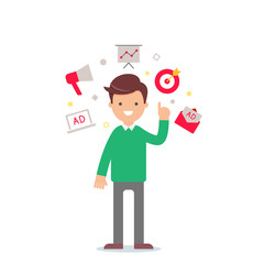 Advertising vector illustration