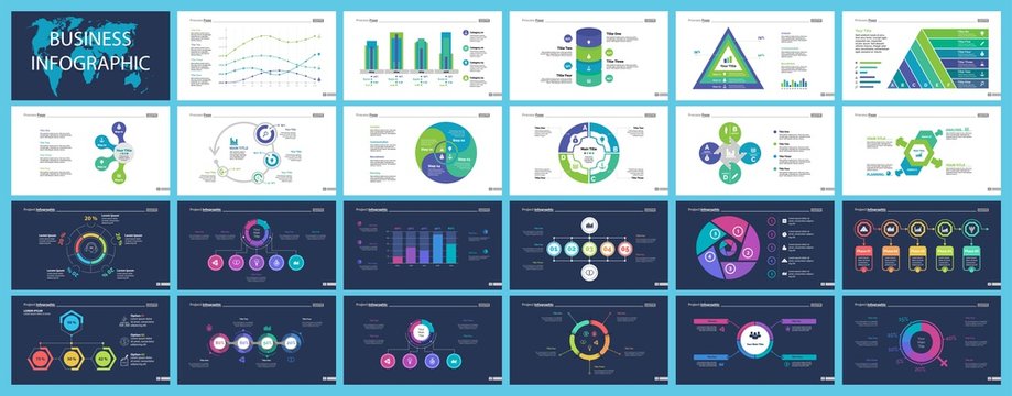 Business infographic design set