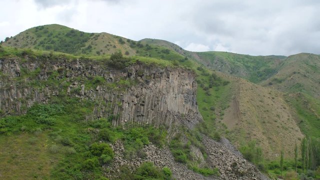 Geological Formation of Octogonal Basalt Columns in rock, Garni Gorge Mountain, Armenia 11