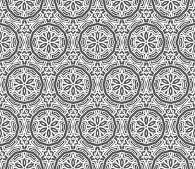 geometric ornament on color background. Seamless vector illustration. For interior design, wallpaper