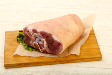 Raw pork knee