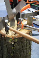 Picture of knives and hammers.