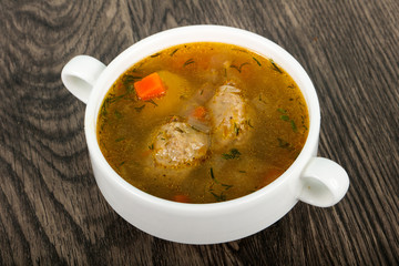 Soup with meatballs