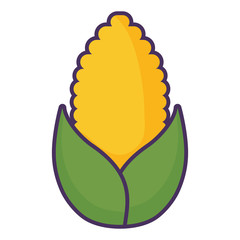corn vegetable over white background, colorful design. vector illustration